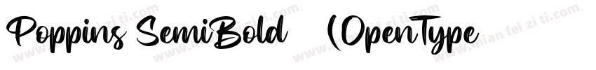 Poppins SemiBold 半粗体(OpenType PostS字体转换